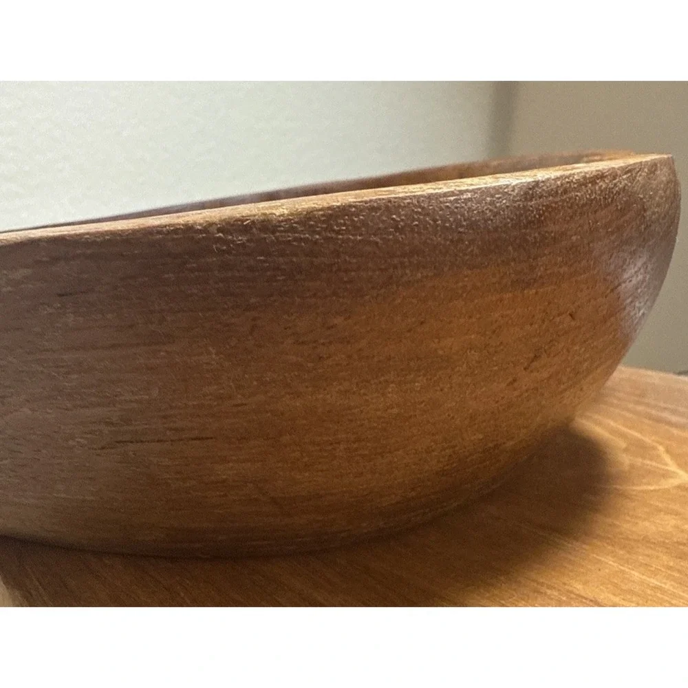 Vintage Wood Bowl - Spade‎ Shaped 7